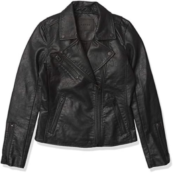 Blank NYC Moto Jacket Women’s Small Black Vegan Faux Leather Grunge Zippers Goth - Picture 1 of 17